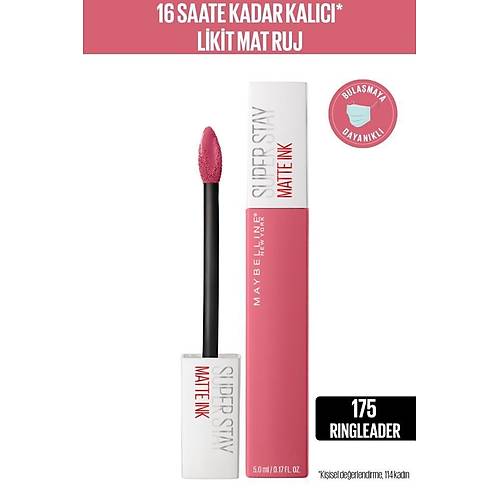 Maybelline New York Sper Stay Matte Ink Likit Mat Ruj 175 Ringleade 5 ML