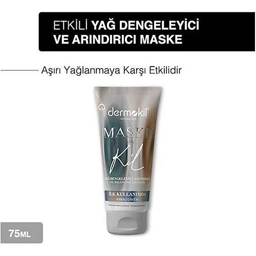 Dermokil Ya Dengeleyici Ve Arndrc Yz Kil Maskesi 75 Ml X 3 Adet