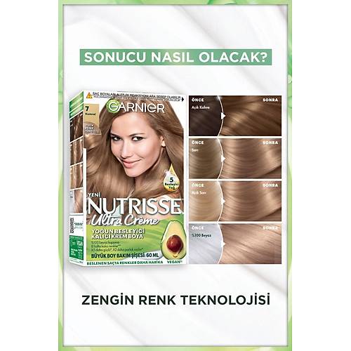 Garnier Nutrisse Youn Besleyici Kalc Krem Sa Boyas 7 Kumral