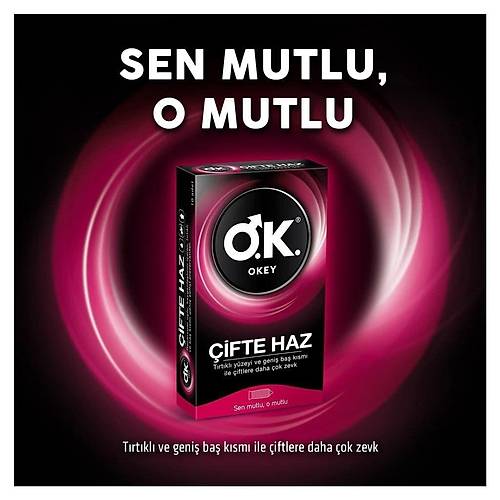 Okey ifte Haz Trtkl Prezervatif (1 x 10 Adet)