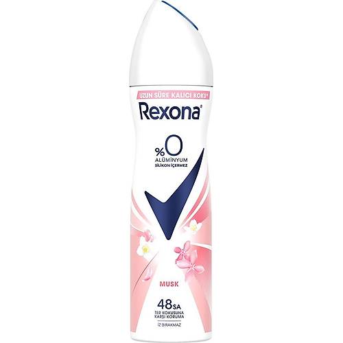 Rexona Kadn Sprey Deodorant Musk %0 Alminyum 48 Saat Koruma 150 ml