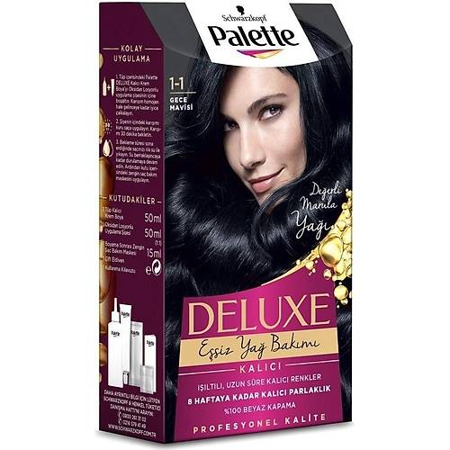 Palette Deluxe Kalc Renkler 1-1 Gece Mavisi Sa Boyas