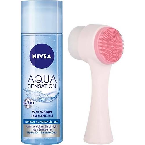 Nivea Aqua Sensation Canlandrc Temizleme Jeli 200 ML + Cilt Temizleme Fras