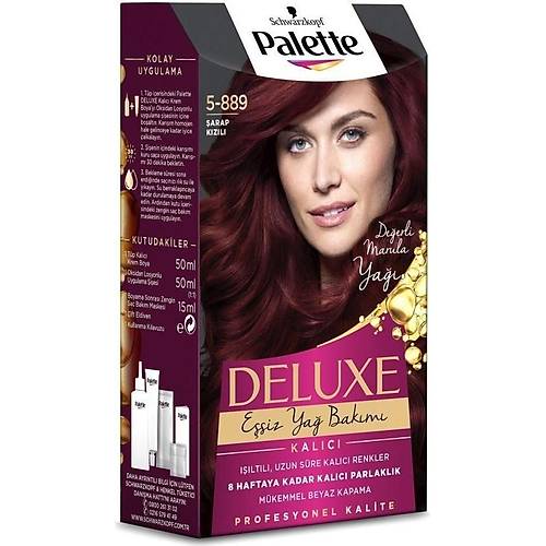  Palette Deluxe 5-889 arap Kzl Kadn Sa Boyas