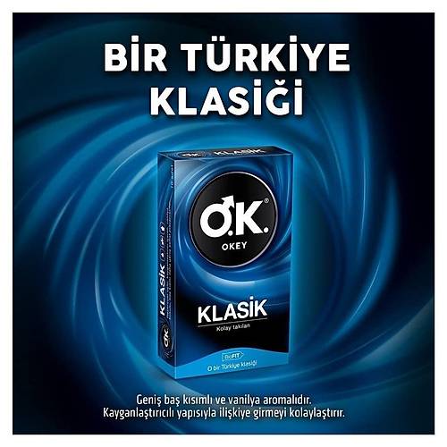 Okey Klasik Kolay Taklan Prezervatif (1 x 10 Adet)