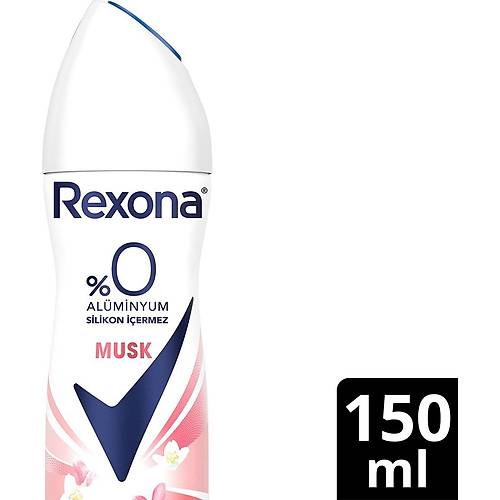 Rexona Kadn Sprey Deodorant Musk %0 Alminyum 48 Saat Koruma 150 ml