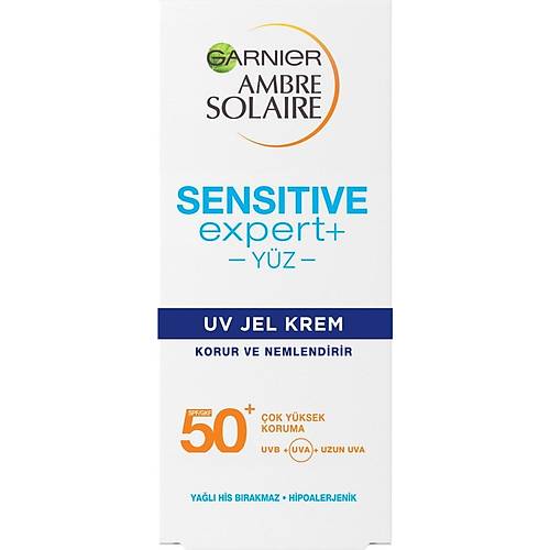 Garnier Ambre Solaire Sensitive Expert+ Gnee Kar Hassas Ciltler iin SPF50+ Gne Koruyucu Jel K