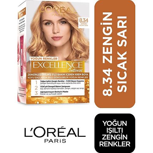 Loreal Paris Sa Boyas - Excellence Intense 8.34 Zengin Scak Sar