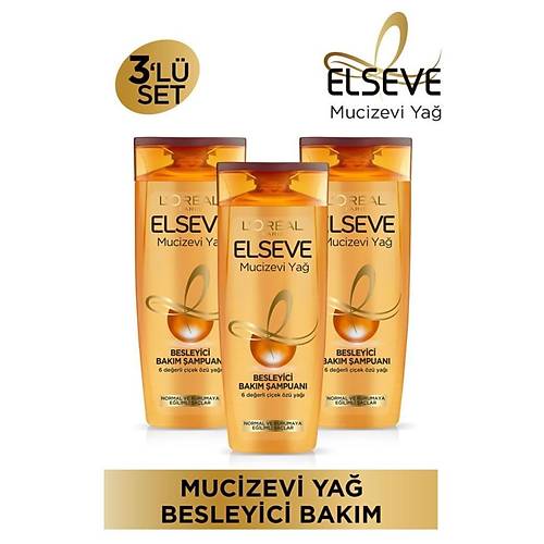 Elseve Mucizevi Ya Besleyici Bakm ampuan 360ml 3'l Set