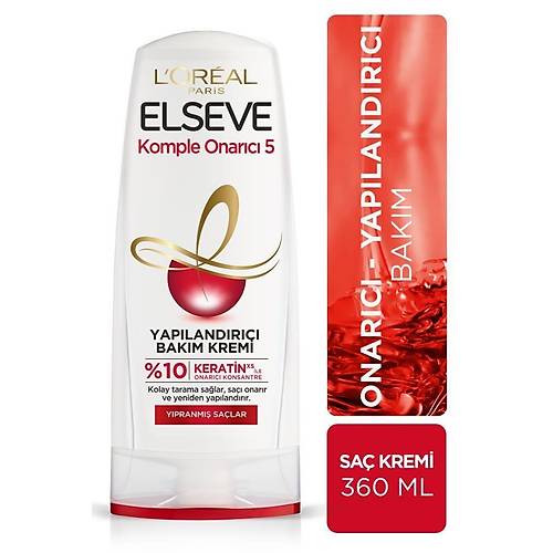 L'Oreal Paris Elseve Komple Onarc 5 Sa Bakm Kremi 360 ML