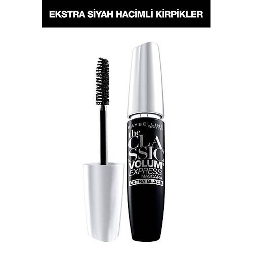 Maybelline New York Volum' Express Classic Ekstra Siyah Maskara