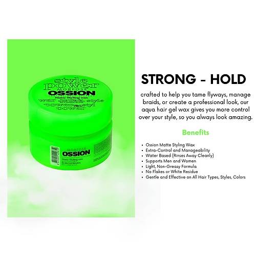 Ossion Mat Styling Matte Wax 100 ml x2 Adet