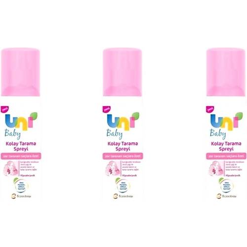 Uni Baby Kolay Tarama Spreyi 200 ml 3 Kutu