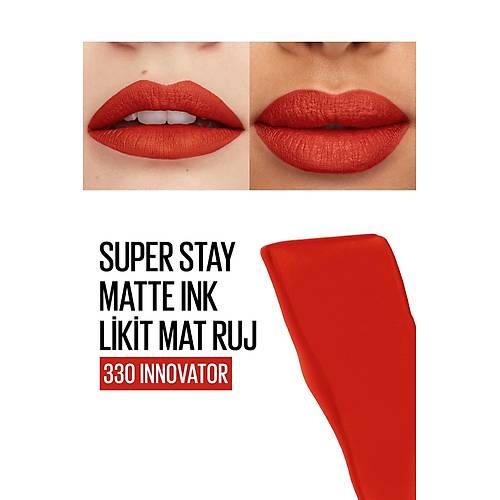 Maybelline New York  Stay Matte Ink Likit Mat Ruj - 330 Innovator- Krmz