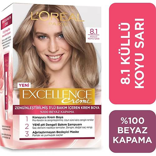 L'Oral Paris Excellence Creme Sa Boyas - 8.1 Kll Koyu Sar