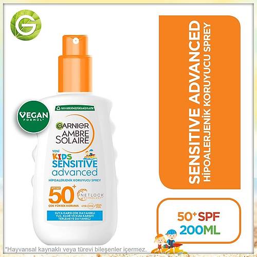 Garnier Ambre Solaire Sensitive Advanced ocuk Sprey GKF50+ 200ML