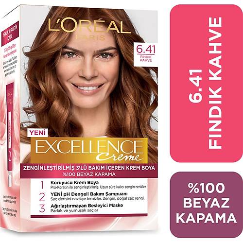 L'Oral Paris Excellence Creme Sa Boyas - 6.41 Fndk Kahve