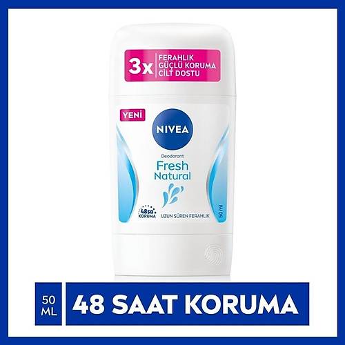 Nivea Kadn Stick Deodorant Fresh Natural 48 Saat Deodorant Korumas 50 ml