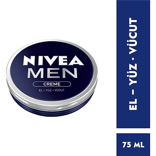 Nivea Men Creme Erkek Bakm Kremi 75ml,El, Yz ve Vcut Nemlendirici Krem,  Yapkan His Brakmaz