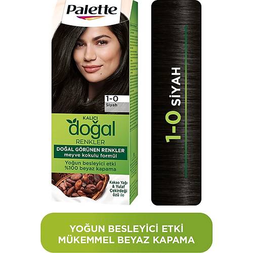 Palette Kalc Doal Renkler 1-0 Siyah Sa Boyas Kakao Ya & Yulaf ekirdei z ile