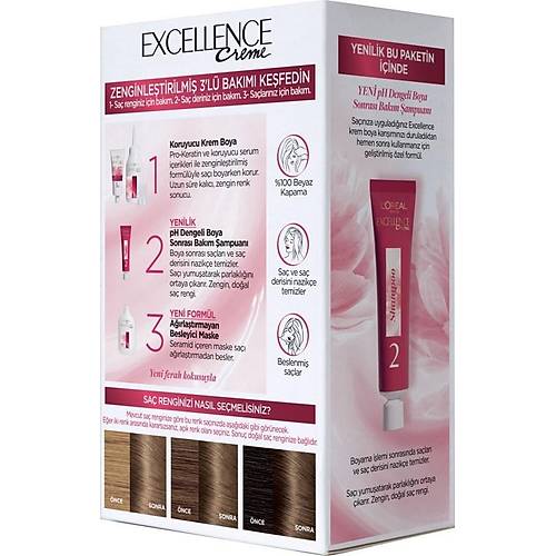 L'oral Paris Excellence Creme Sa Boyas 6.1 Kll Ak Kahve