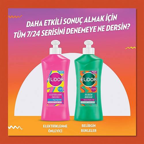 Elidor 7/24 ekillendirici Sa Bakm Kremi Onarc Etki Keratin & ay Aac Ya 265 ml