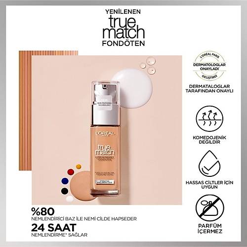 L'Oral Paris True Match Bakm Yapan Fondten - 3C Souk Alt Ton