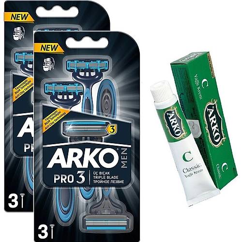 Arko Men Pro3 3'l 3 Bakl Tra Ba 2 Adet + Hediye Arko Krem