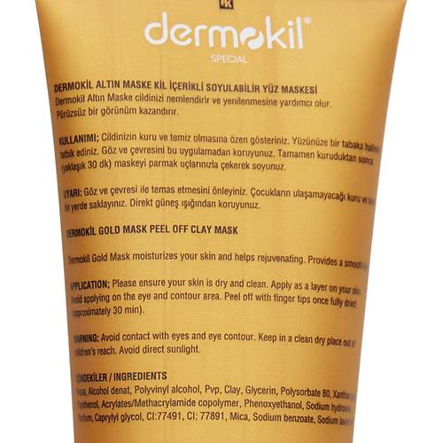 Dermokil Kil erikli Soyulabilir Gold Maske (75 ml)