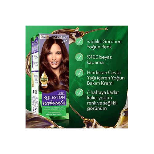 Wella Koleston Naturals Sa Boyas 3/4 Koyu Kestane