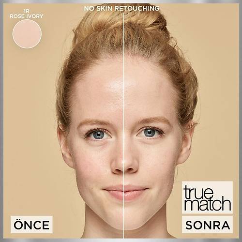 L'Oral Paris True Match Bakm Yapan Fondten 1R ROSE IVORY