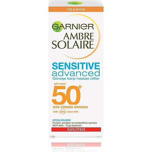 Garnier Ambre Solaire Sensitive Advanced Koruyucu Yz Kremi GKF50+ 50ML