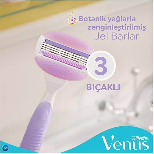 Gillette Venus Comfortglide Breeze Kadn Tra Makinesi + Yedek Tra Ba 2'li