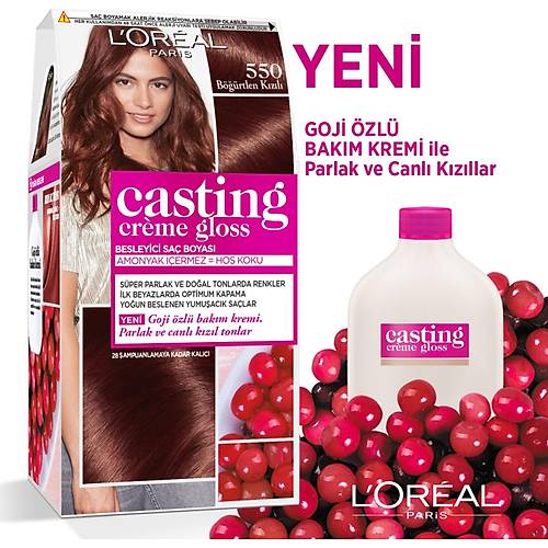 L'Oral Paris Casting Crme Gloss Sa Boyas - 550 Brtlen Kzl