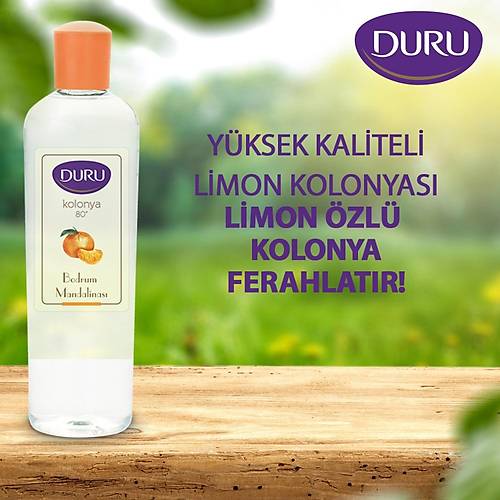 Duru Bodrum Mandalina Kolonya Pet ie 80 Derece 2 x 400ml