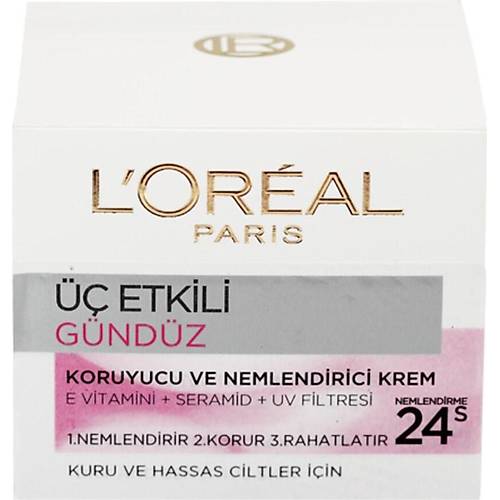 L'Oral Paris Dermo Expertise Hassas Ciltler in 3 Etkili Gnlk Bakm Kremi 50 Ml