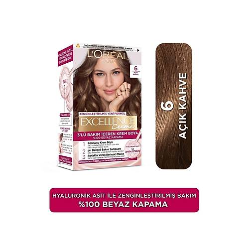 L'oral Paris Excellence Creme Sa Boyas - 6 Ak Kahve