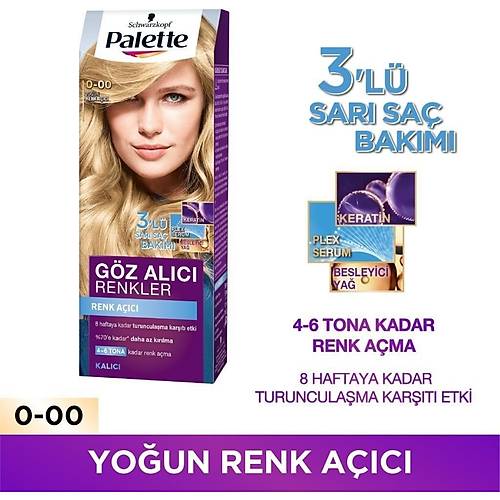 Schwarzkopf Palette Gz Alc Renkler 0-00 Youn Renk Ac Sa Boyas