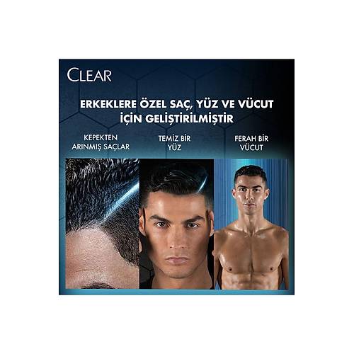 Clear Men 3 In 1 ampuan & Du Jeli Arndrc Kmr Sa Yz Vcut Iin 350 ml X3