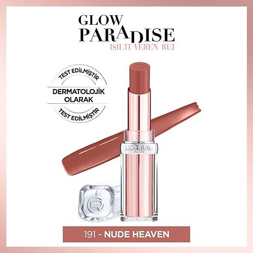 L'oral Paris Glow Paradise Balm-In-Lipstick - Ilt Veren Ruj 191 Nude Heaven