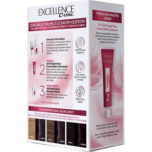 L'Oral Paris Excellence Creme Sa Boyas 2 Siyah