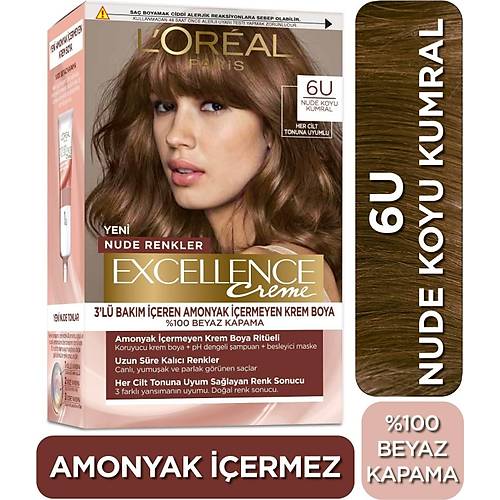 L?oral Paris Excellence Creme Nude Renkler Sa Boyas ? 6u Nude Koyu Kumral