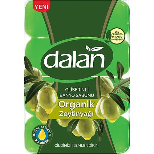 Dalan Gliserinli Organik Zeytinyal Banyo Sabunu 4 x 150 gr Banyo Sabunu