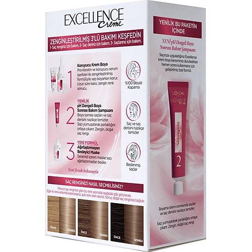 L'Oral Paris Excellence Creme Sa Boyas - 8.1 Kll Koyu Sar