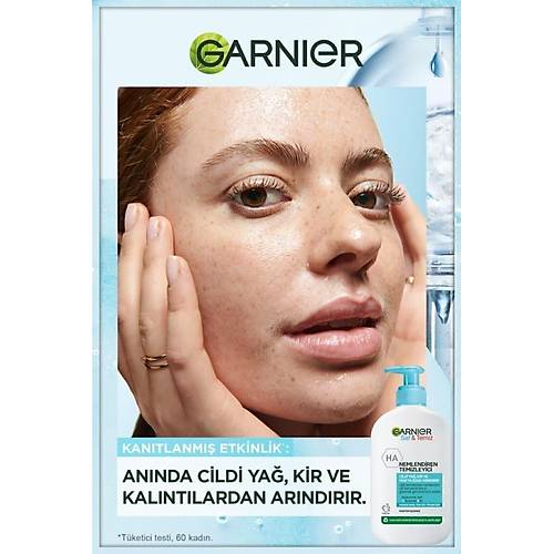 Garnier Saf& Temiz Nemlendiren Temizleyici [ Hyaluronik Asit Seramid Kil] 250 ml Yz Temizleme Jeli