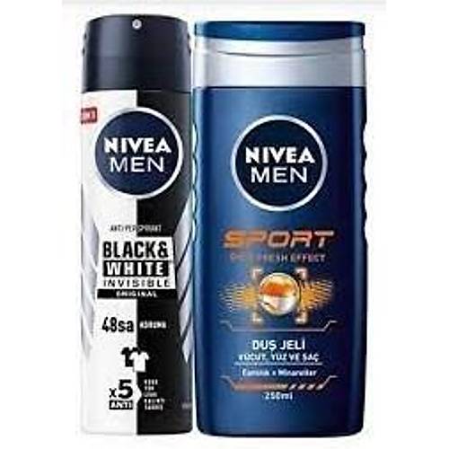 Nivea Men Nivea Erkek Deodorant 150 ml + Men Sport Du Jeli 250 ml ASEL753