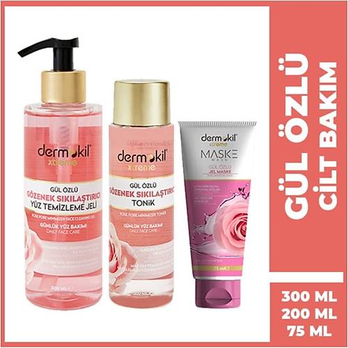 Dermokil Gl Tonik 200 ml + Gl Yz Temizleme Jeli 300 ml + Gl Maske 75 ml