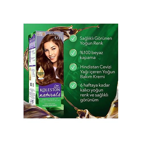 Wella Koleston Naturals Sa Boyas 5/37 Orta Kestane