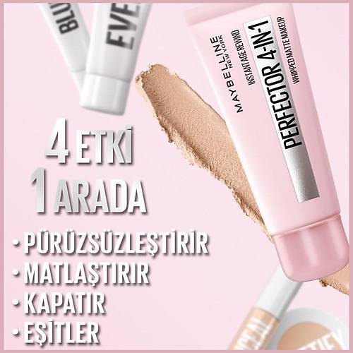 Maybelline New York Instant Perfector 4 ETK 1 ARADA Fondten- Light Medium (Koyu Ton)