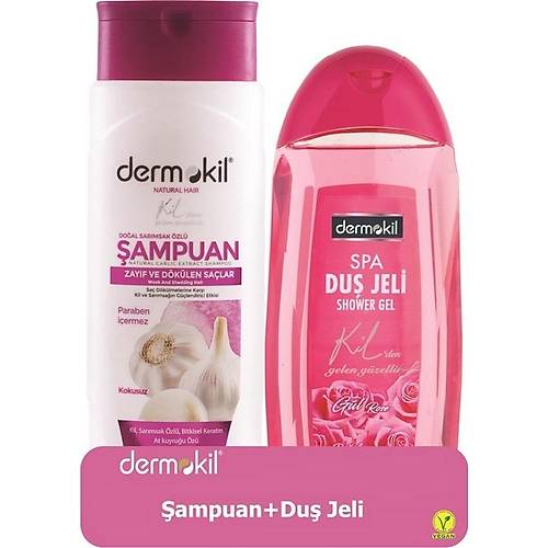 Dermokil Sarmak zl ampuan 400 ml + Gl Du Jeli 500 ml 2'li Set